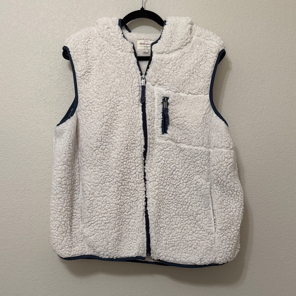 Weatherproof Cream Sherpa Fleece Vest